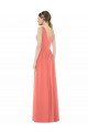 Cheapest V-Neck V-Back Sleeveless Chiffon Bridesmaid Dress UK