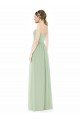 Cheapest Strapless Draped Bodice Maxi Bridesmaid Dress with Front Slits UK
