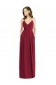 Cheapest Pleated Skirt Chiffon Maxi Bridesmaid Dress with Pockets UK