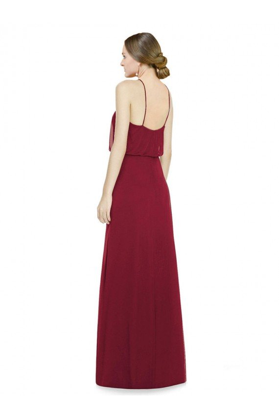 Cheapest Sleek Halter Neck A-Line Chiffon Bridesmaid Dress UK