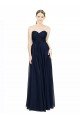 Cheapest Strapless Sweetheart Long Chiffon Bridesmaid Dress Low Back UK
