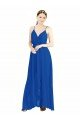 Cheapest Sleeveless Surplice Chiffon Bridesmaid Dress with Spaghetti Straps UK