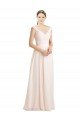 Cheapest Sweetheart A-Line Chiffon Bridesmaid Dress with Ruched Lace Bodice UK