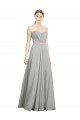 Cheapest Sweetheart Strapless Draped Long Chiffon Bridesmaid Dress UK