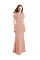 Cheapest Cap Sleeves Long Chiffon Bridesmaid Dress / Prom Dress with Low V-Back UK