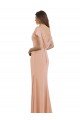 Cheapest Cap Sleeves Long Chiffon Bridesmaid Dress / Prom Dress with Low V-Back UK
