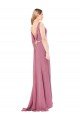 Cheapest Long Slim Chiffon Bridesmaid Dress / Prom Dress with Beaded Waist UK