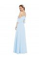 Cheapest Chiffon Halter Neck Bridesmaids Dress with Flounced Neckline UK