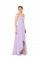 Cheapest High-Low Chiffon Bridesmaid Dress with Ruffle Detail UK