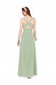 Cheapest Feminine Chiffon Bridesmaid Dress with Ruching and V-Neckline UK