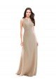 Cheapest Elegant Bridesmaid with High Neckline and Illusion V-Neck UK