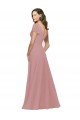 Cheapest Flutter Sleeves Short Chiffon Bridesmaid Dress with Tie Belt UK
