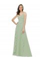 Cheapest Chiffon Bridesmaid Dress with Ruffles and Draping UK