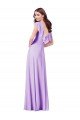 Cheapest Flutter Sleeves V-Neck Chiffon Bridesmaid Dress UK