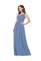 Cheapest Pleated One Shoulder Chiffon Bridesmaid Dress UK