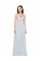 Cheapest Slim A-Line Chiffon Bridesmaid Dress with Spaghetti Strap Gathered Bodice UK