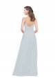 Cheapest Slim A-Line Chiffon Bridesmaid Dress with Spaghetti Strap Gathered Bodice UK