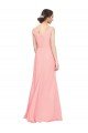 Cheapest Luxe Chiffon Bridesmaid Dress with Shoulder Tip Gathered Bodice UK