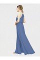 Cheapest High Halter Chiffon Bridesmaid Dress with Side Slit UK