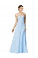 Cheapest Strapless Chiffon Bridesmaid Dress with Criss Cross Shirred Bodice UK