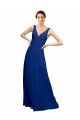 Cheapest V-Neck Sheath Chiffon Bridesmaid Dress with V-Back UK