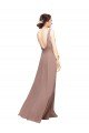 Cheapest V-Neck Sheath Chiffon Bridesmaid Dress with V-Back UK
