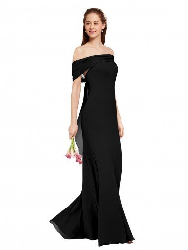 Cheapest Fit and Flare Long Chiffon Bridesmaid Dress / Prom Dress with Sash and Open Back UK