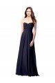 Cheapest Luxe Chiffon Bridesmaid Dress with Sweetheart Neckline and Shirred Bodice UK