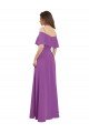 Cheapest Draped Off The Shoulder Chiffon Bridesmaid Dress with Spaghetti Straps and Ruffled Neckline UK