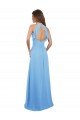 Cheapest Chiffon A-Line Bridesmaid Dress with Halter Neck and Ruffled Back Straps UK