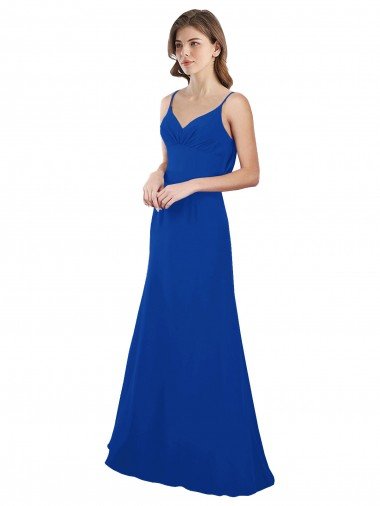 Cheapest Softly Flared Chiffon Bridesmaid Dress with Sweetheart Neckline UK