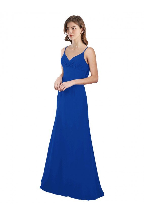 Cheapest Softly Flared Chiffon Bridesmaid Dress with Sweetheart Neckline UK