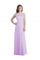 Cheapest Sweetheart Long Chiffon Bridesmaid Dress with Halter Straps UK