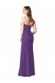 Cheapest Strapless Chiffon Bridesmaid Dress with Pleated Wrap Bodice and Side Slit UK