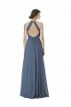 Cheapest Halter Neck Ruched Bodice Chiffon Bridesmaid Dress UK