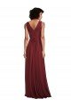 Cheapest Sleeveless V-Neck Pleated Chiffon Bridesmaid Dress UK