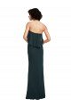 Cheapest Strapless Chiffon Bridesmaid Dress with cascading Flounce Crop Top Bodice UK