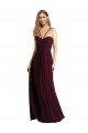 Cheapest Long Chiffon Bridesmaid Dress with Sweetheart Neckline UK