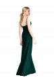 Cheapest Wide V-Neck Long Spaghetti Strap Chiffon Bridesmaid Dress UK
