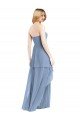 Cheapest Strapless Chiffon Bridesmaid Dress with Skirt Overlay UK