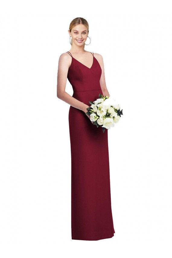 Cheapest Full Length Draped Blouson Back Chiffon Maxi Bridesmaid Dress UK