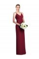 Cheapest Full Length Draped Blouson Back Chiffon Maxi Bridesmaid Dress UK