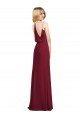 Cheapest Full Length Draped Blouson Back Chiffon Maxi Bridesmaid Dress UK