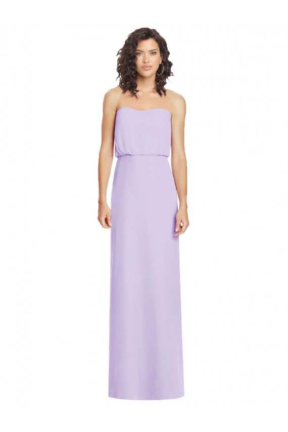 Cheapest Full Length Lux Chiffon Blouson Bodice Bridesmaid Dress UK