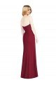 Cheapest Strapless Chiffon Trumpet Bridesmaid Dress with Front Slit UK