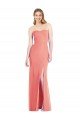 Cheapest Strapless Chiffon Trumpet Bridesmaid Dress with Front Slit UK