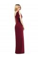 Cheapest One Shoulder Chiffon Bridesmaid Dress with Draped Front Slit UK