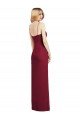 Cheapest Spaghetti Strap Draped Skirt Chiffon Bridesmaid Dress with Front Slit UK
