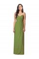 Cheapest Side Front Slit Draped Strapless Chiffon Bridesmaid Dress UK