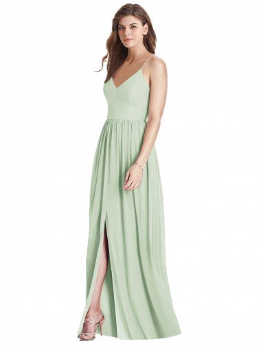 Cheapest Criss Cross Strap Backless Maxi Long Chiffon Bridesmaid Dress UK